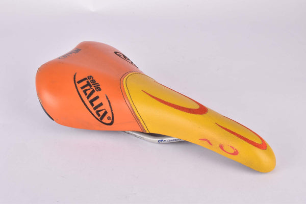 Orange and yellow Selle Italia XO Saddle from 1998