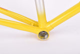 Yellow and Grey / Silver Gazelle Formula Race frame set in 60.0 cm (c-t) / 58.5 cm (c-c) with Reynolds 525 tubing, from the early 1990s