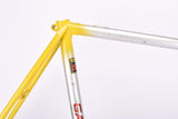 Yellow and Grey / Silver Gazelle Formula Race frame set in 60.0 cm (c-t) / 58.5 cm (c-c) with Reynolds 525 tubing, from the early 1990s