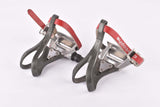 Shimano 105 #PD-1050 aero Pedal Set with toe clips and straps from the late 1980s