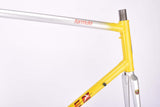 Yellow and Grey / Silver Gazelle Formula Race frame set in 60.0 cm (c-t) / 58.5 cm (c-c) with Reynolds 525 tubing, from the early 1990s