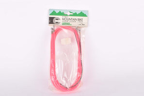 NOS Neon Pink C.I. (Casiraghi Industrial) Kit Freno Mountainbike #4060 Brake Cable Set for front and rear Shimano type cantilver brake from the 1990s
