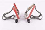 Shimano 105 #PD-1050 aero Pedal Set with toe clips and straps from the late 1980s