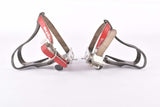 Shimano 105 #PD-1050 aero Pedal Set with toe clips and straps from the late 1980s