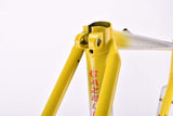 Yellow and Grey / Silver Gazelle Formula Race frame set in 60.0 cm (c-t) / 58.5 cm (c-c) with Reynolds 525 tubing, from the early 1990s