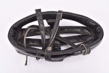 NOS Black leather helmet in size 52