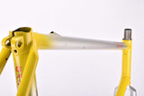 Yellow and Grey / Silver Gazelle Formula Race frame set in 60.0 cm (c-t) / 58.5 cm (c-c) with Reynolds 525 tubing, from the early 1990s