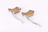 Campagnolo Record #2030 brake lever set with brown shield logo hoods from the 1980s