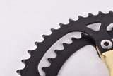 Sugino GT golden Crankset with black chainrings, 51/42 teeth and 170mm length from the 1980s
