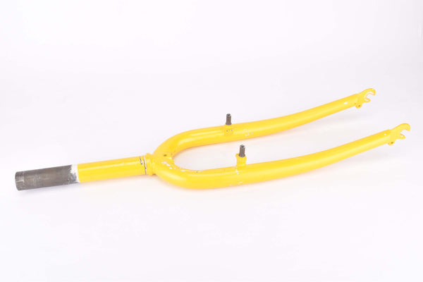 26" Yellow MTB Steel Fork with Eyelets for Fenders