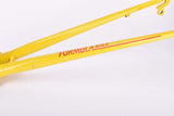 Yellow and Grey / Silver Gazelle Formula Race frame set in 60.0 cm (c-t) / 58.5 cm (c-c) with Reynolds 525 tubing, from the early 1990s