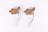 Campagnolo Record #2030 brake lever set with brown shield logo hoods from the 1980s