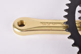 Sugino GT golden Crankset with black chainrings, 51/42 teeth and 170mm length from the 1980s