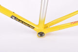 Yellow and Grey / Silver Gazelle Formula Race frame set in 60.0 cm (c-t) / 58.5 cm (c-c) with Reynolds 525 tubing, from the early 1990s