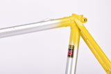 Yellow and Grey / Silver Gazelle Formula Race frame set in 60.0 cm (c-t) / 58.5 cm (c-c) with Reynolds 525 tubing, from the early 1990s