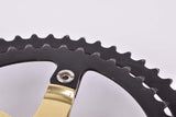 Sugino GT golden Crankset with black chainrings, 51/42 teeth and 170mm length from the 1980s