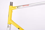 Yellow and Grey / Silver Gazelle Formula Race frame set in 60.0 cm (c-t) / 58.5 cm (c-c) with Reynolds 525 tubing, from the early 1990s