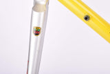 Yellow and Grey / Silver Gazelle Formula Race frame set in 60.0 cm (c-t) / 58.5 cm (c-c) with Reynolds 525 tubing, from the early 1990s