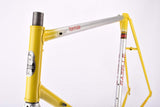Yellow and Grey / Silver Gazelle Formula Race frame set in 60.0 cm (c-t) / 58.5 cm (c-c) with Reynolds 525 tubing, from the early 1990s