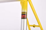 Yellow and Grey / Silver Gazelle Formula Race frame set in 60.0 cm (c-t) / 58.5 cm (c-c) with Reynolds 525 tubing, from the early 1990s