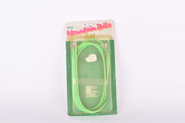 NOS/NIB Neon Green C.I. (Casiraghi Industrial) New Mountainbike Fun #4058 Brake Cable Set for front and rear Shimano type cantilver brake from the 1990s