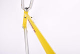 Yellow and Grey / Silver Gazelle Formula Race frame set in 60.0 cm (c-t) / 58.5 cm (c-c) with Reynolds 525 tubing, from the early 1990s