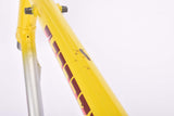 Yellow and Grey / Silver Gazelle Formula Race frame set in 60.0 cm (c-t) / 58.5 cm (c-c) with Reynolds 525 tubing, from the early 1990s