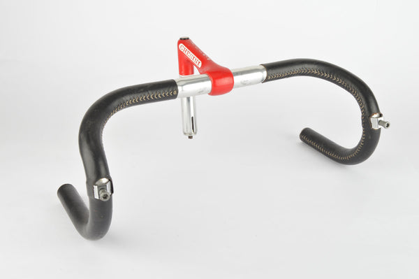 3ttt Record 84 Panto Chesini Stem (100mm,22.2) / 3ttt Mod. Competizione Handlebar (41cm c-c) sewed in black leather