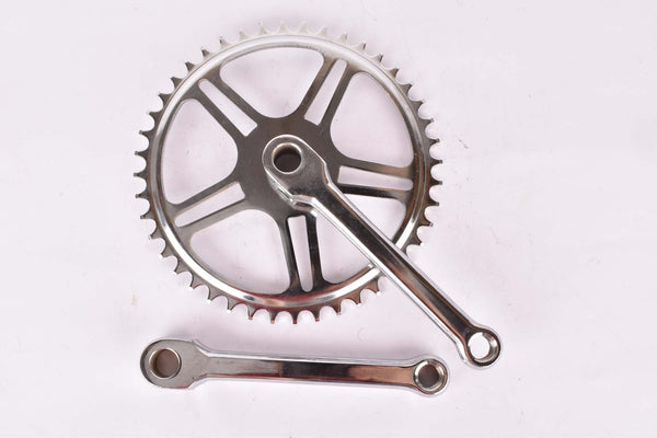 NOS kids / junior cottered chromed steel single crank set with 44 teeth in 150mm