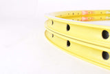 NOS Rigida ultimate power clincher rimset 700c/622mm with 32 holes from the 1990s, yellow