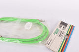 NOS Neon Green C.I. (Casiraghi Industrial) Coppia Trasmissioni Corsa Fosforcenti #4065 Brake Cable Set for front and rear road bike type brake from the 1990s