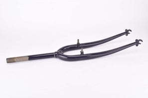 28" Dark Blue Trekking Steel Fork with Eyelets for Fenders and Rack