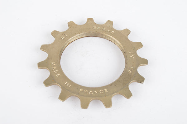 NOS Sachs #EY steel Freewheel Cog, threaded on inside, with 15 teeth from the 1990s