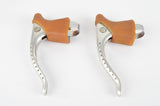 NOS Campagnolo Super Record Brake Lever Set #4062 with brown shieldlogo hoods from the 1980s