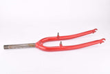 26" Red MTB Steel Fork with Eyelets for Fenders