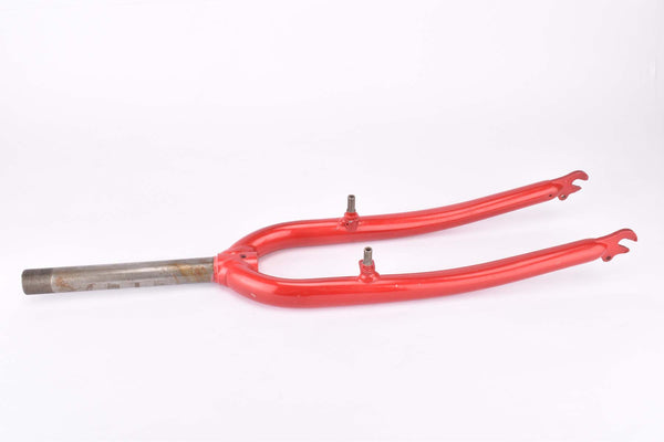 26" Red MTB Steel Fork with Eyelets for Fenders