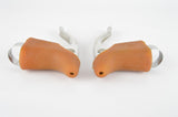 NOS Campagnolo Super Record Brake Lever Set #4062 with brown shieldlogo hoods from the 1980s