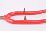 26" Red MTB Steel Fork with Eyelets for Fenders