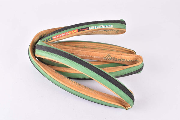 NOS black and green Vittoria Pro-Team Ultra P.R Twin Tread Tubular Tire in 700c