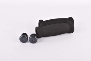 NOS Black Foam bike handlebar grips with bar end plugs