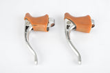 Campagnolo Nuovo Gran Sport #1040/1A milled brake lever set with brown hoods and Chesini Panto