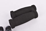 NOS Black Foam bike handlebar grips with bar end plugs