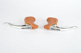 Campagnolo Nuovo Gran Sport #1040/1A milled brake lever set with brown hoods and Chesini Panto