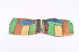 Vintage crochet and leather cycling gloves in size 9
