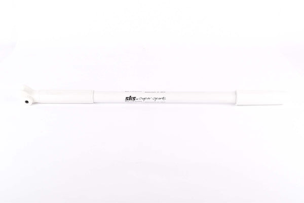 NOS SKS Super Sport Frame Bike Air Pump, in 550-580 mm from the 1980s, white