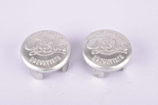 NOS Gaslo Capsula Brevettata aluminum handlebar end plugs from the 1950s