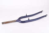 26" Dark Blue MTB Steel Fork with Eyelets for Fenders