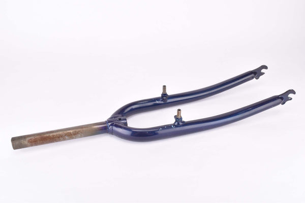 26" Dark Blue MTB Steel Fork with Eyelets for Fenders