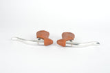 Shimano 105 Golden Arrow #BL-H105 non-aero brake lever set with brown hoods