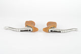 NOS Campagnolo Super Record, milled Brake Lever Set #4062 with brown shieldlogo hoods from the 1980s